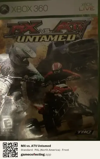 MX vs. ATV Untamed Xbox 360, North America box front