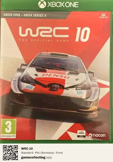 WRC 10 Xbox One, Germany box front