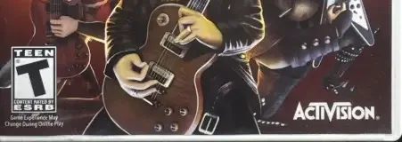 Guitar Hero III: Legends of Rock, the ESRB box on its front
