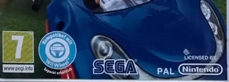 Sonic & Sega All-Stars Racing, the PEGI square on its front