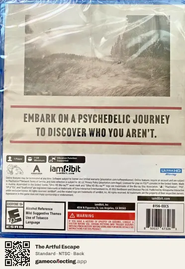 The Artful Escape PlayStation 5, NTSC box back