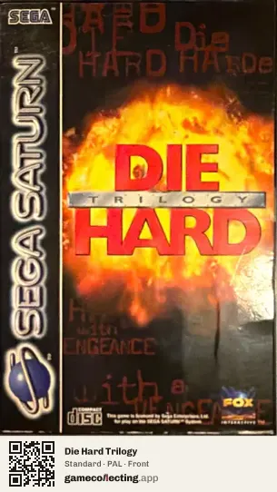 Die Hard Trilogy Sega Saturn, PAL box front