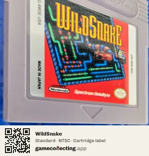 WildSnake Game Boy, NTSC cartridge label