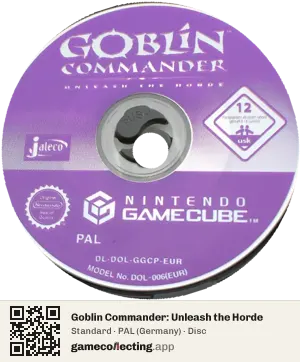 Goblin Commander: Unleash the Horde Nintendo GameCube, PAL disc