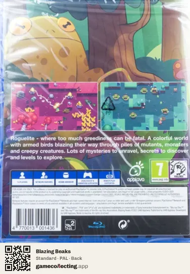 Blazing Beaks PlayStation 4, PAL box back