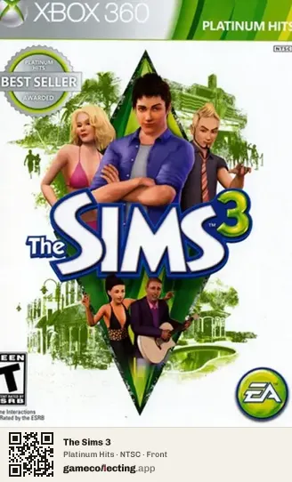 The Sims 3 Xbox 360, NTSC box front