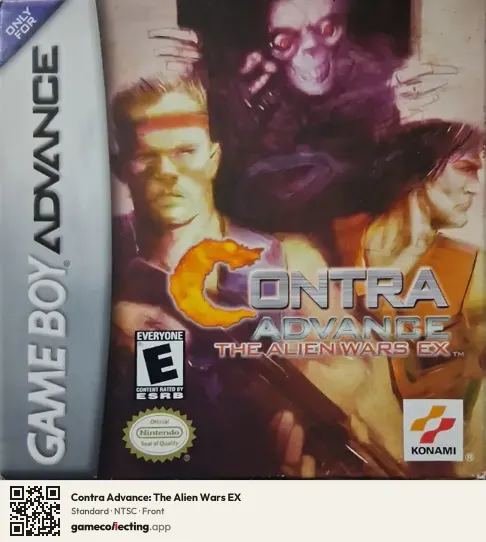 Contra Advance: The Alien Wars EX Game Boy Advance, NTSC box front