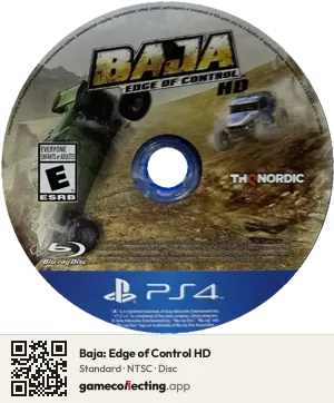 Baja: Edge of Control HD PlayStation 4, NTSC disc