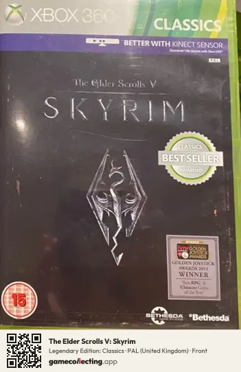 The Elder Scrolls V: Skyrim Xbox 360, United Kingdom box front