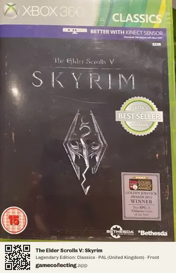 The Elder Scrolls V: Skyrim Xbox 360, United Kingdom box front