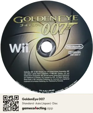 GoldenEye 007 Nintendo Wii, Asia disc