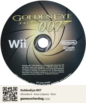 GoldenEye 007 Nintendo Wii, Asia disc