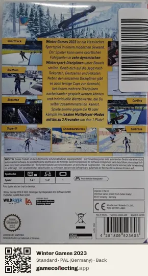 Winter Games 2023 Nintendo Switch, Germany box back