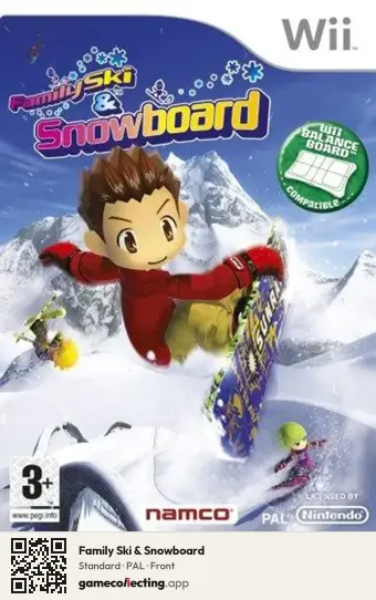 Family Ski & Snowboard Nintendo Wii, PAL box front