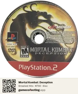 Mortal Kombat: Deception PlayStation 2, NTSC disc