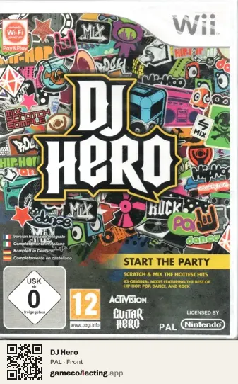 DJ Hero Nintendo Wii, PAL box front