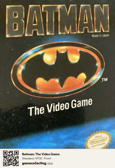 Batman: The Video Game Nintendo Entertainment System, NTSC box front