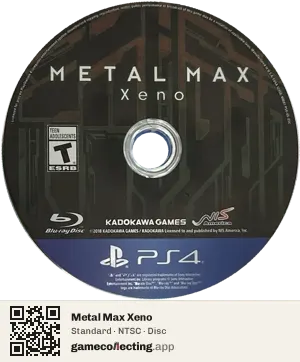 Metal Max Xeno PlayStation 4, NTSC disc
