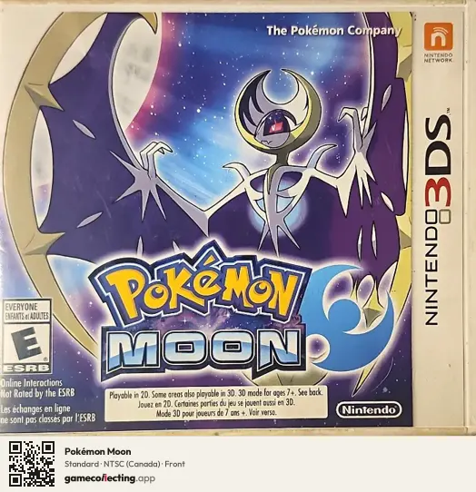 Pokémon Moon Nintendo 3DS, Canada box front