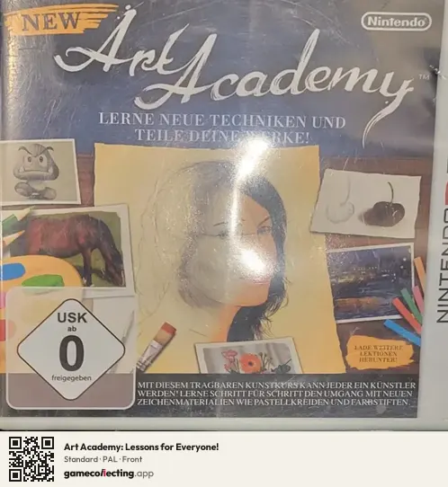 Art Academy: Lessons for Everyone! Nintendo 3DS, PAL box front