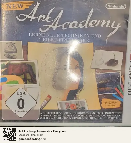 Art Academy: Lessons for Everyone! Nintendo 3DS, PAL box front