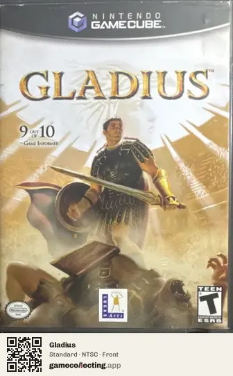 Gladius Nintendo GameCube, NTSC box front
