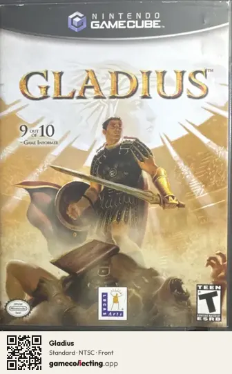 Gladius Nintendo GameCube, NTSC box front