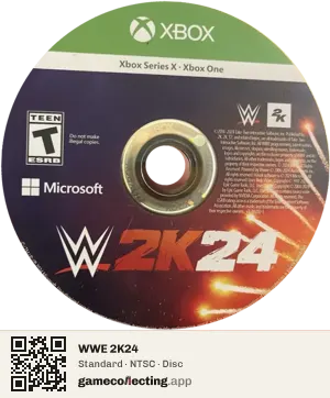 WWE 2K24 Xbox Series X, NTSC disc