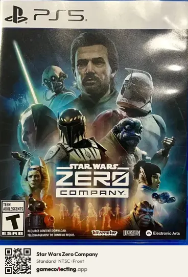 Star Wars Zero Company PlayStation 5, NTSC box front
