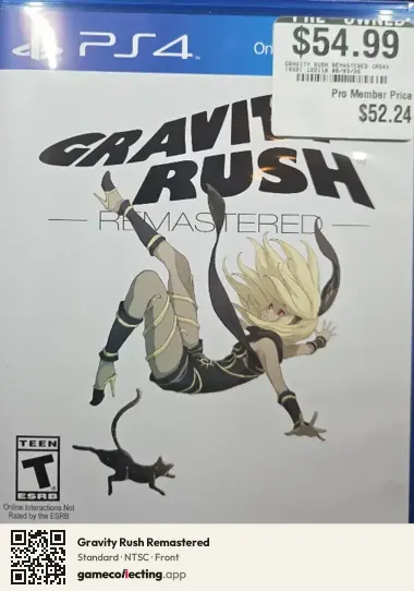 Gravity Rush Remastered PlayStation 4, NTSC box front