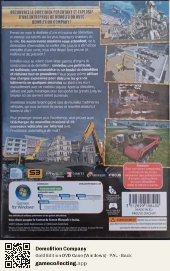 Demolition Company Computer, PAL box back