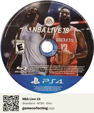 NBA Live 18 PlayStation 4, NTSC disc