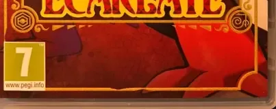 Pokémon Scarlet, the PEGI square on its front