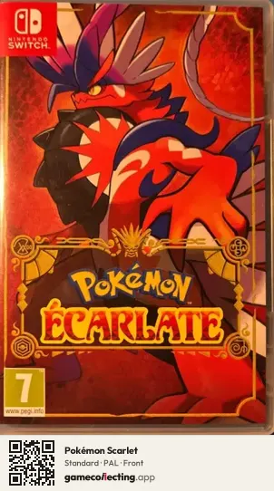 Pokémon Scarlet Nintendo Switch, PAL box front