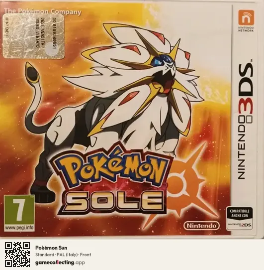 Pokémon Sun Nintendo 3DS, Italy box front