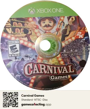 Carnival Games Xbox One, NTSC disc