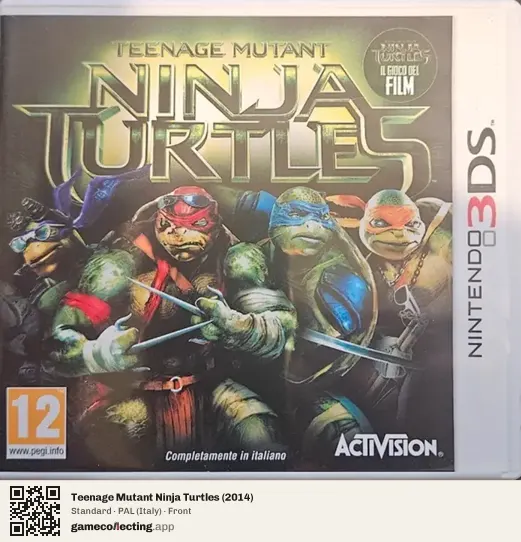Teenage Mutant Ninja Turtles (2014) Nintendo 3DS, Italy box front