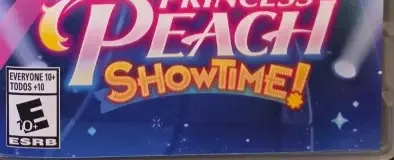 Princess Peach: Showtime!, the ESRB box on its front