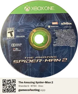 The Amazing Spider-Man 2 Xbox One, NTSC disc
