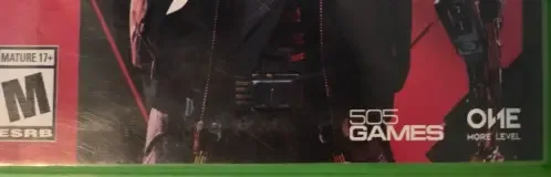 Ghostrunner, the ESRB box on its front
