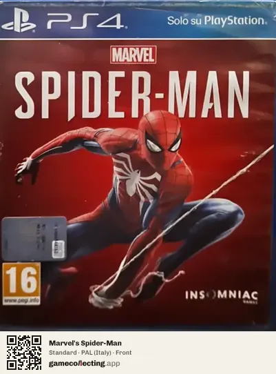 Marvel's Spider-Man PlayStation 4, Italy box front