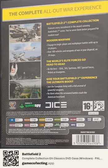 Battlefield 2 Computer, PAL box back