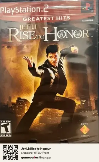Jet Li: Rise to Honour PlayStation 2, NTSC box front