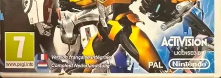 Transformers Prime: The Game, the PEGI square on its front