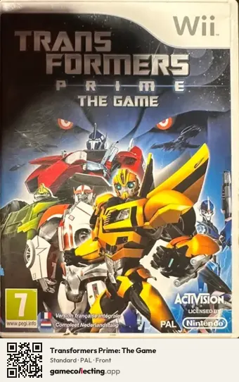 Transformers Prime: The Game Nintendo Wii, PAL box front