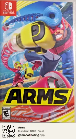 Arms Nintendo Switch, NTSC box front