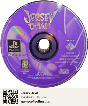 Jersey Devil PlayStation, NTSC disc