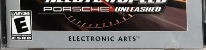 Need for Speed: Porsche Unleashed, the ESRB box on its front