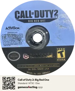 Call of Duty 2: Big Red One Nintendo GameCube, NTSC disc
