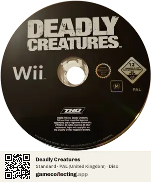 Deadly Creatures Nintendo Wii, PAL disc